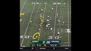 Donovan Edwards Catch vs Hawaii  Big Ten Football [upl. by Dusa]