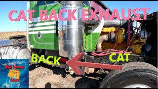 Cat back exhaust and muffler delete 81 Peterbilt 359 [upl. by Niletak]