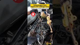 Volkswagen Polo engine oil leakage problem  Timing cover dismantled  Oil leakage repair  Motofyx [upl. by Ainad]