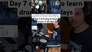 Day 7 of trying to learn drums in 30 days Double Bass metal drummer drums drumming [upl. by Llednek]