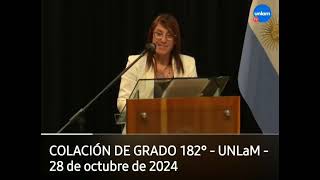 Creimerman Alejandra Discurso graduación UNLaM 2024 [upl. by Oberg]