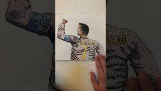 Pointillism Ronaldo drawing [upl. by Leunamnauj]