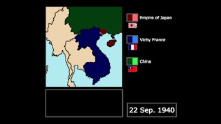 Wars The Japanese Invasion of French Indochina 1940 Every Day [upl. by Amol925]