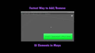 Maximizing Work Area in Maya Fastest Way To Remove or Add Ui Elements in Maya autodesk tutorial [upl. by Zere]