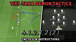 I found THE BEST META 41212 2 Setup GAMECHANGING TIKITaka 41212 2 Tactics amp Instructions [upl. by Aniarrol]