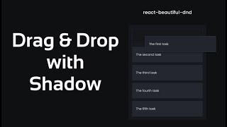 How to create Drag and drop with shadow using Nextjs chakra ui and reactbeautifuldnd [upl. by Octavus]