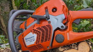 572xp first impressions of husqvarnas 70cc professional chainsaw on a blowdown tree  part one [upl. by Raimundo]