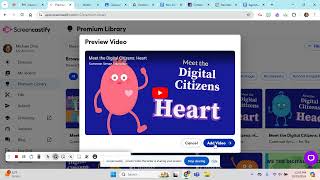 Adding video from Premium Library in Screencastify [upl. by Paschasia]