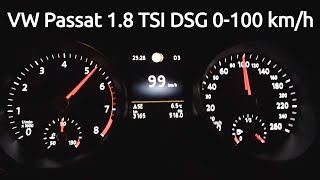 Volkswagen Passat 18 TSI 180 0100kmh acceleration [upl. by Acillegna]