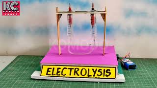 how to make electrolysis working model for school project model for science exhibitionscience tlm [upl. by Deppy868]