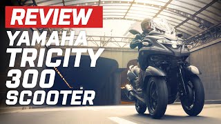 New 2020 Yamaha Tricity 300 Scooter Review  Visordowncom [upl. by Ateekram]