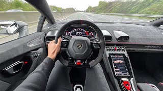 NEW 2024 Lamborghini Huracan Sterrato AUTOBAHN POV Drive V10 OffRoad Supercar 4K [upl. by Llatsyrc]