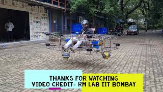 Manned Drone Flight Test  7 By RM Lab IIT Bombay [upl. by Ayatnwahs]