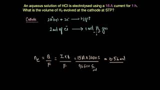 Worked example Faradays Laws of electrolysis  Electrochemistry  Chemistry  Khan Academy [upl. by Aihpos]