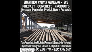 Jual Tiang Pancang Bulat Spun Pile Beton Listrik PLN Kabupaten Sintang Kalimantan Barat Indonesia [upl. by Aidahs]