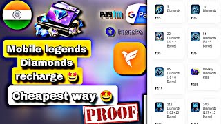 MOBILE LEGENDS DIAMONDS💎 RECHARGE CHEAPEST WEBSITE 🤩🔥 mlbbdiamonds mlbbdiamondsrecharge [upl. by Filide]