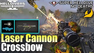 Helldivers 2  Laser Cannon amp Crossbow combo Gameplay No commentary Gameplay Max difficulty [upl. by Ednalrym]