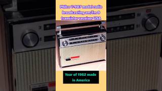 Philco T907 model radio broadcasting am FM 9transistor soft receiver1962s in Americaradiomusic [upl. by Rovert]