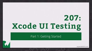 Xcode UI Testing  Live Tutorial Session  RWDevCon 2016  raywenderlichcom [upl. by Gae34]