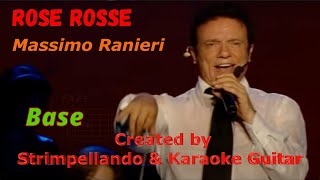 quotMassimo Ranieriquot  quotRose rossequot Karaoke con accordi Fair Use [upl. by Merrow]