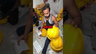 How Construction Hard Hats Are Really Made 🟡👷‍♂️ funny suprise howitsmade [upl. by Thetos]