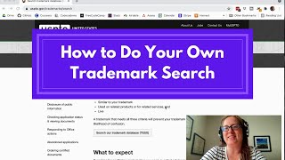 How to Do Your Own Trademark Search  Trademark Search Without an Attorney  DIY Trademark [upl. by Waligore]