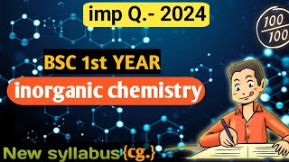 Bsc 1st year chemistry important question 2024 inorganic chemistry bsc 1st year [upl. by Aisel742]