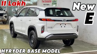 New TOYOTA HYRYDER BASE MODEL E 2024  URBAN CRUISER HYRYDER E White Colour Review [upl. by Cull]