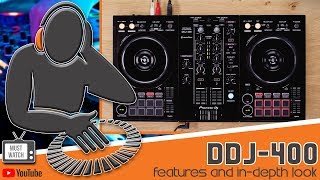 PIONEER DDJ400  EXCLUSIVE LOOK AT KEY FEATURES [upl. by Janaya81]