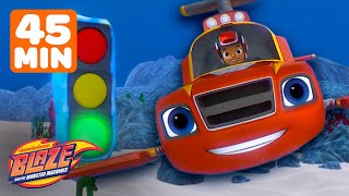 Blaze Under Sea Monster Machine Race 🚗💨  45 Minute Compilation  Blaze and the Monster Machines [upl. by Ahslek731]