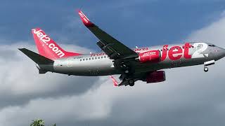 LS268  Paris To Leeds  Jet2 B737  Landing [upl. by Ecnarwal]