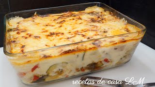 VERDURAS AL HORNO CON BECHAMEL RECETA FÁCIL RÁPIDA Y BUENISIMA  recetas de casa LM [upl. by Lotsirb250]