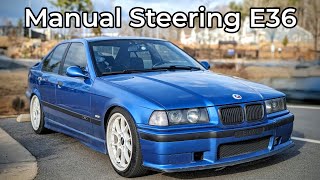 1998 BMW E36 M3 Review  Does Manual Steering Make It Better [upl. by Ymerej186]