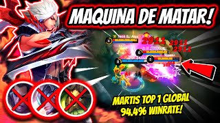 ¡NIVEL 15 EN EL MINUTO 8 MARTIS TOP 1 GLOBAL 944 WINRATE  MOBILE LEGENDS [upl. by Ailuig]