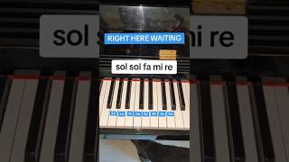 RIGHT HERE WAITING piano tutorial shots [upl. by Anaeco]