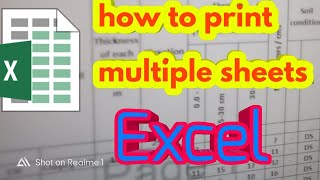 how to print multiple sheets print Microsoft Excel [upl. by Nallaf]