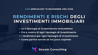 Rendimenti e rischi degli investimenti immobiliari [upl. by Ahsitra]