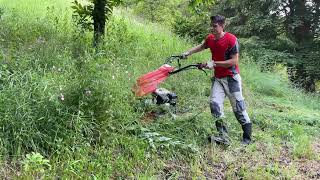 10 CUTTING WITH AGRIA MOWER  TAGLIO CON FALCIATRICE AGRIA [upl. by Publia]