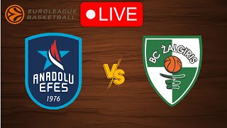 🔴 Live Anadolu Efes vs Zalgiris Kaunas  EuroLeague 20232024  Live Play by Play Scoreboard [upl. by Stepha]