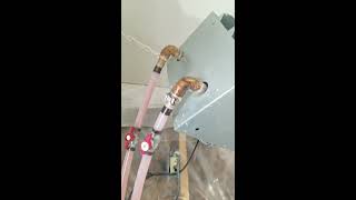 Water to Air Heat Exchanger Hydronic Boiler Shop Garage Heater [upl. by Alathia]