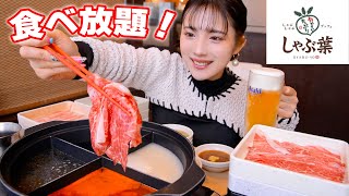 【大食い】しゃぶしゃぶ食べ放題ビール飲み放題で好き放題！【ますぶちさちよ】 [upl. by Eudosia957]