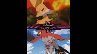 Serena Delphox vs Ash Fire Types [upl. by Alyss]