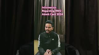 Information Regarding RMSAdmit Card 2024 bestrimc motivation education [upl. by Anear]