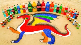 How to make Rainbow DRAGON with Orbeez Colorful Big Coca Cola Fanta and Mentos amp Popular Sodas [upl. by Edmon852]