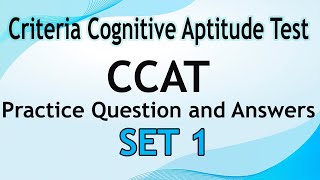 1 CCAT Practice Question and Answer  Set 1 [upl. by Sperry]