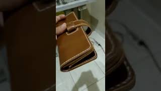 Long wallet with toscanello horsebutt handmade [upl. by Agate]