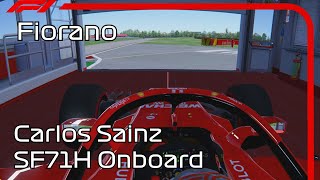 Assetto Corsa Carlos Sainz SF71h Onboard Fiorano [upl. by Silvers]