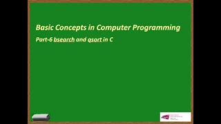 電腦編程教室 part 6  bsearch and qsort in C [upl. by Aerol]