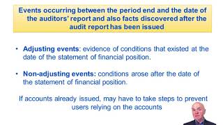 Subsequent events  ACCA Audit and Assurance AA [upl. by Schaffel]