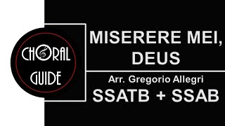 Miserere Mei Deus  SSATB  G Allegri [upl. by Sheeb]